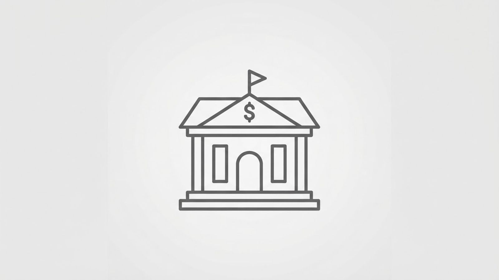 Icône de banque minimaliste