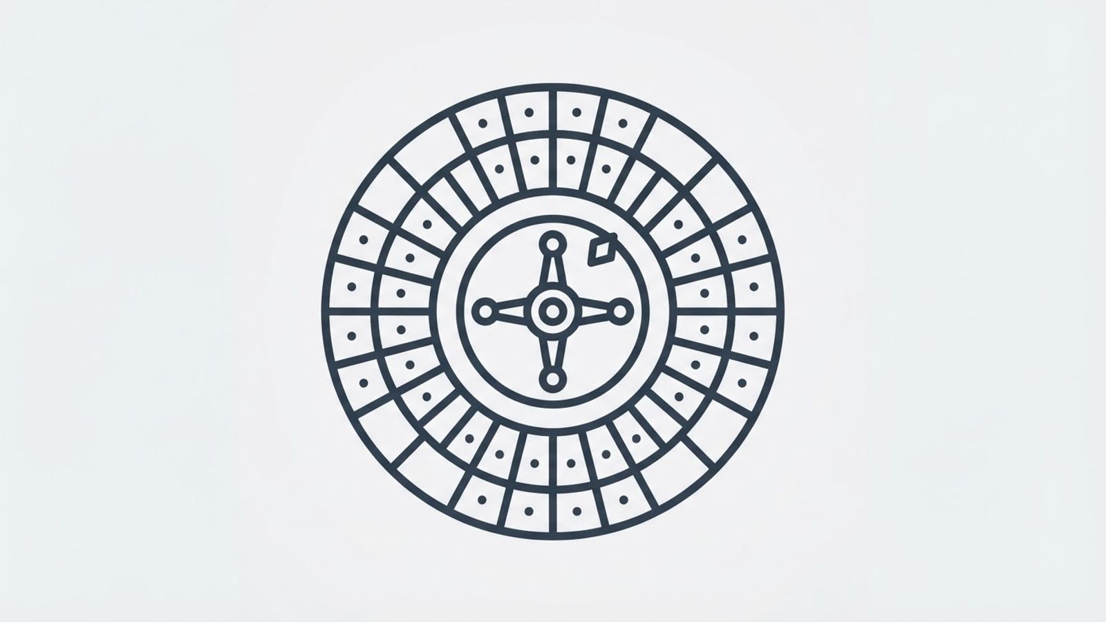 Emblème de roulette minimaliste
