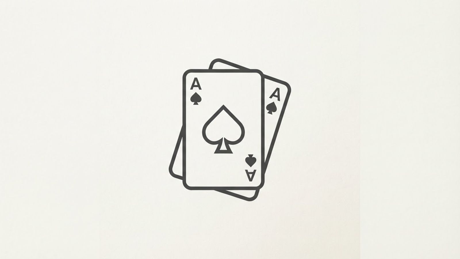 Emblème de cartes à jouer minimaliste