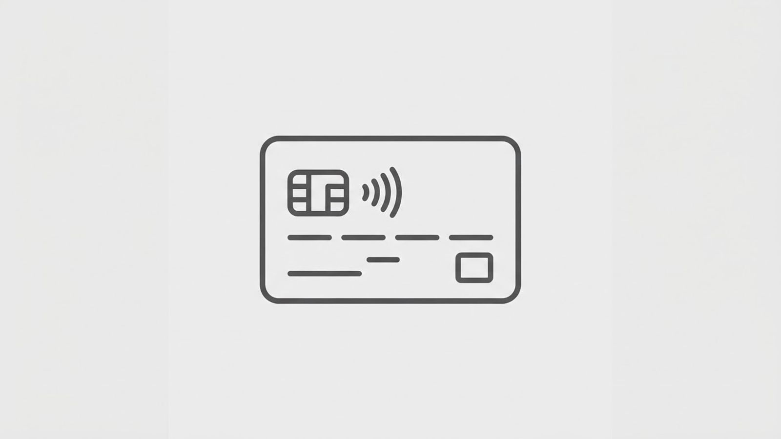 Icône de carte bancaire minimaliste