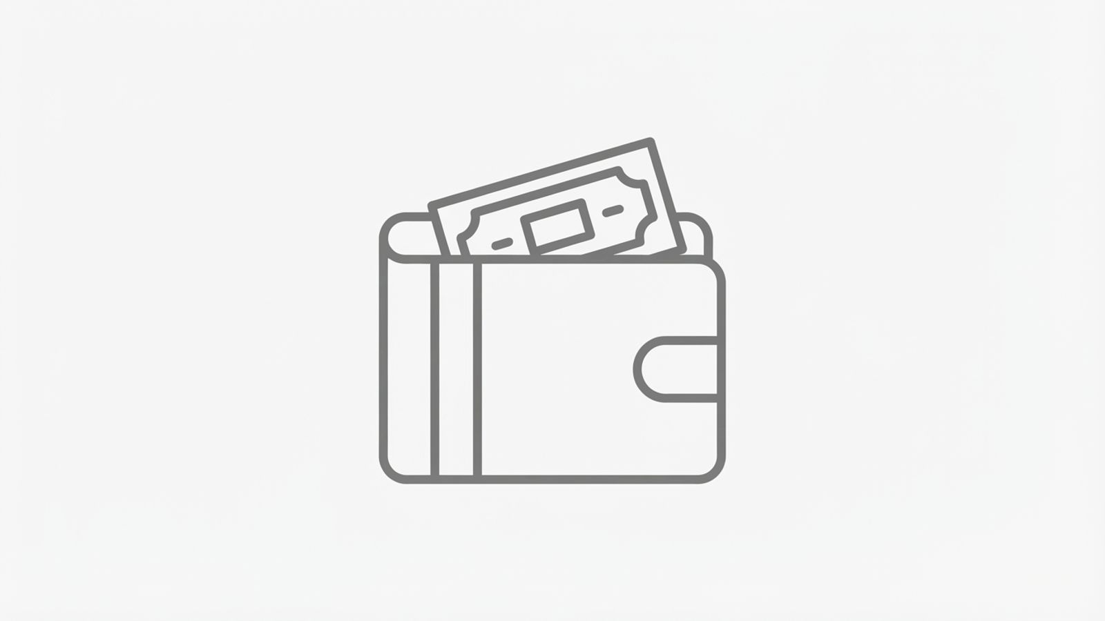 Icône de portefeuille minimaliste